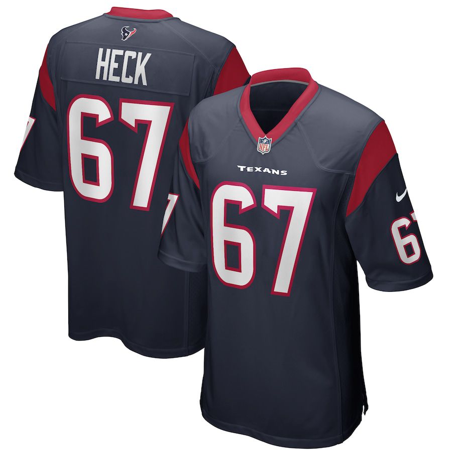 Men Houston Texans #67 Charlie Heck Nike Navy Player Game NFL Jersey->houston texans->NFL Jersey